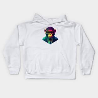 Polygonal monkey Kids Hoodie